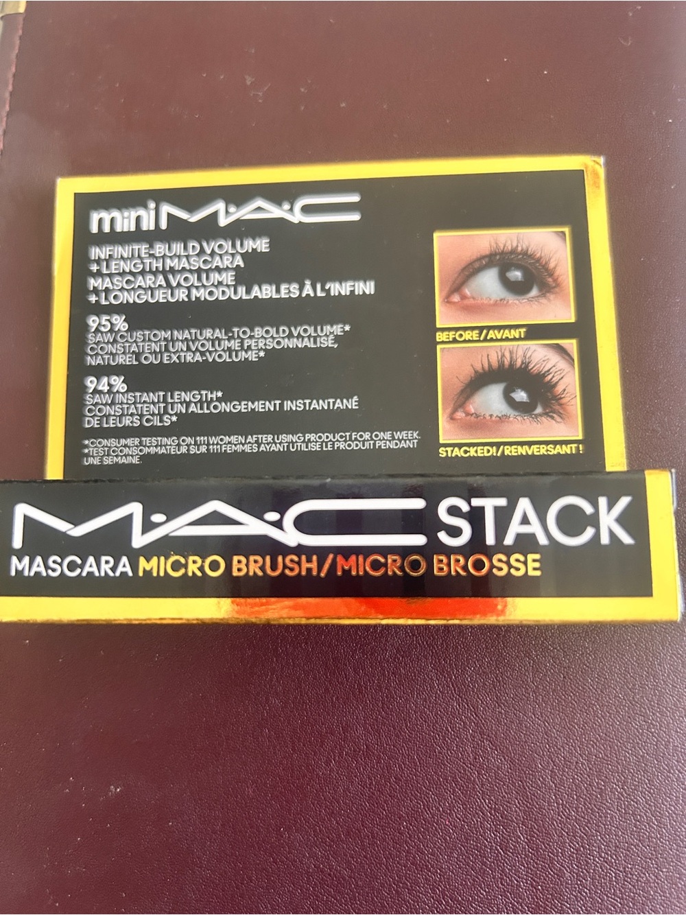 MAC Cosmetics Stack Mini Mascara — Black with Yellow Accents